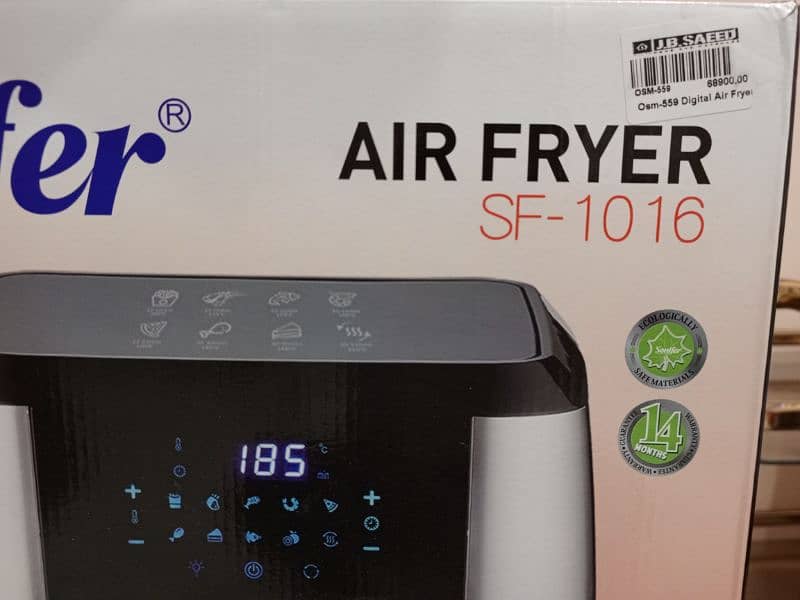 Air Fryer With Digital LED Touch Screen 1800 W (12L) Sonifer 2