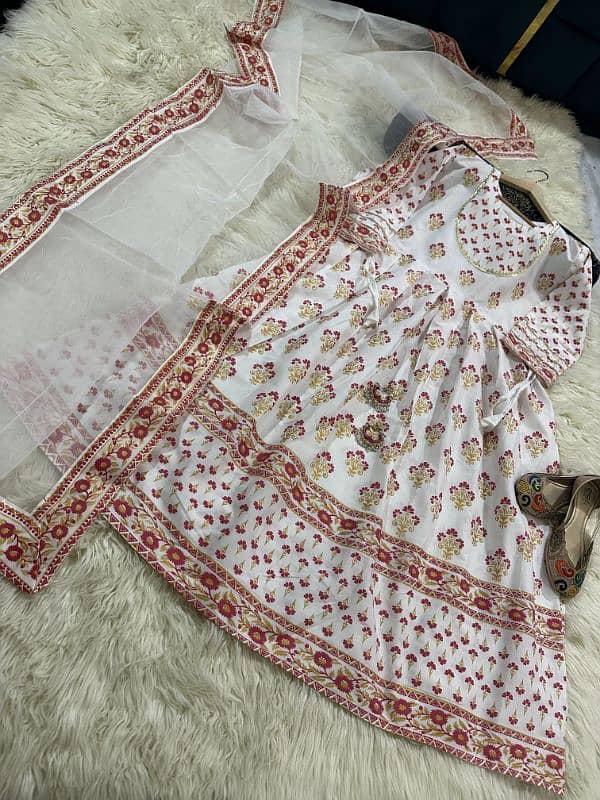 Lawn Blockprinted frok ready to wear 1