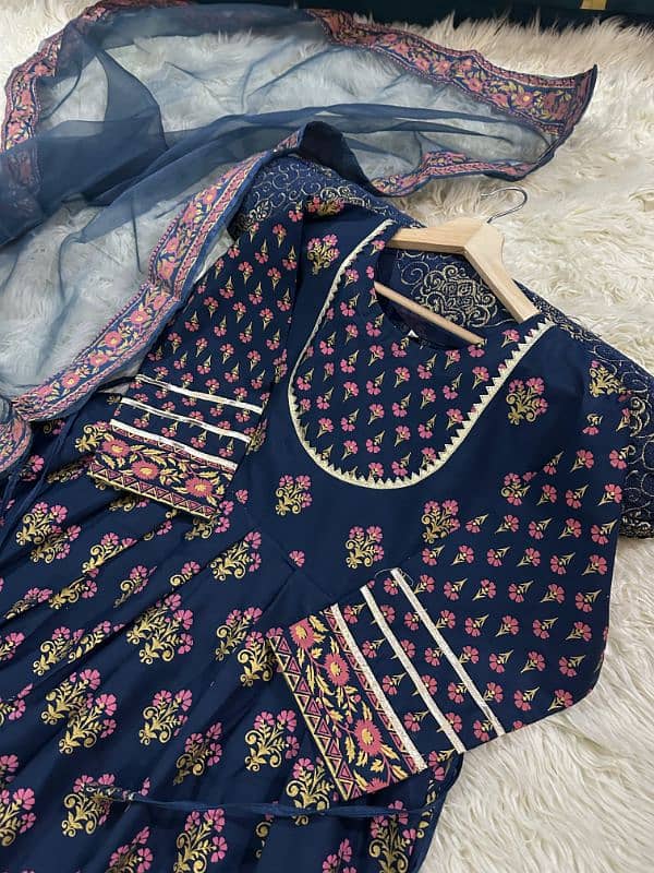 Lawn Blockprinted frok ready to wear 3