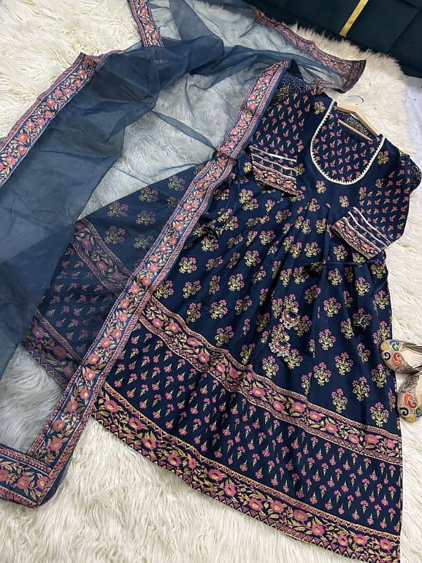 Lawn Blockprinted frok ready to wear 4