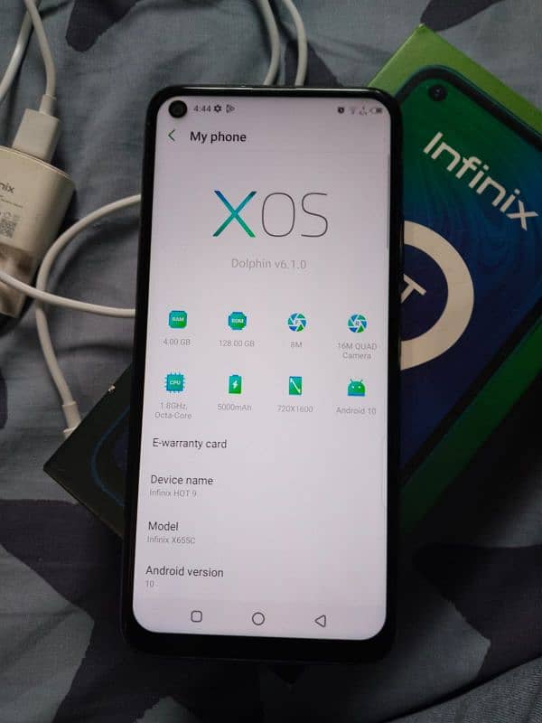 infinix hot 9 4/128 With box and orginal charger exchange possible 3