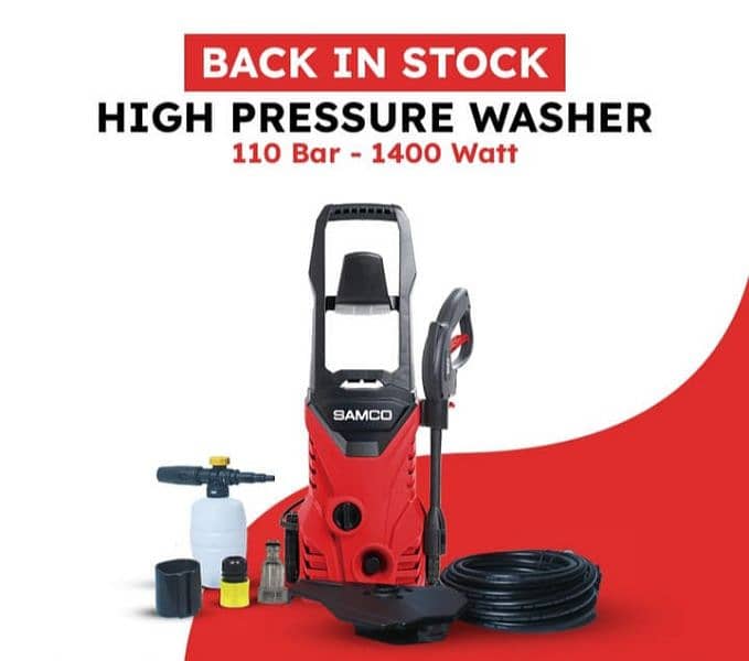 Samco High Pressure Washer 110Bar 1400watts 0