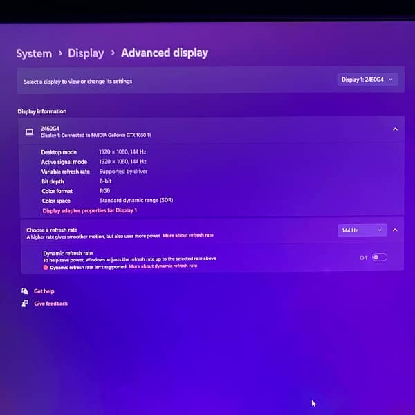 AOC 24” Freesync 1ms 144Hz Gaming Monitor 120hz&75hz 17