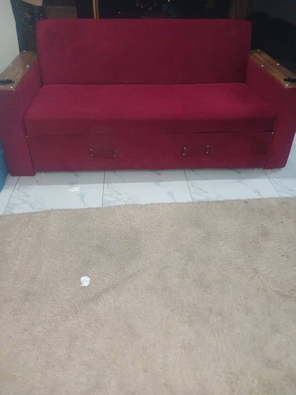 it's a double bed and sofa 0