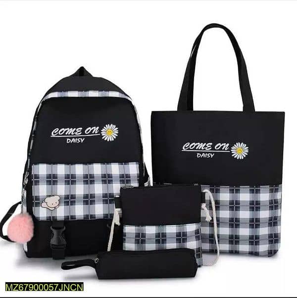 4 Pcs backpack in 3 difference colours 0