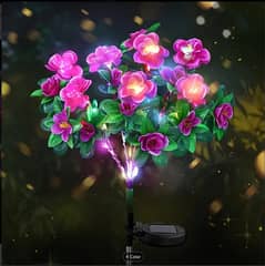 Solar Rose Azalea Led Lights Lamp Garden Indoor Birthday Wedding Event
