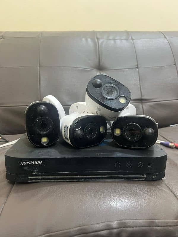 Hikvision 4ch DVR 8mp with 4 cameras 8mp swan 0