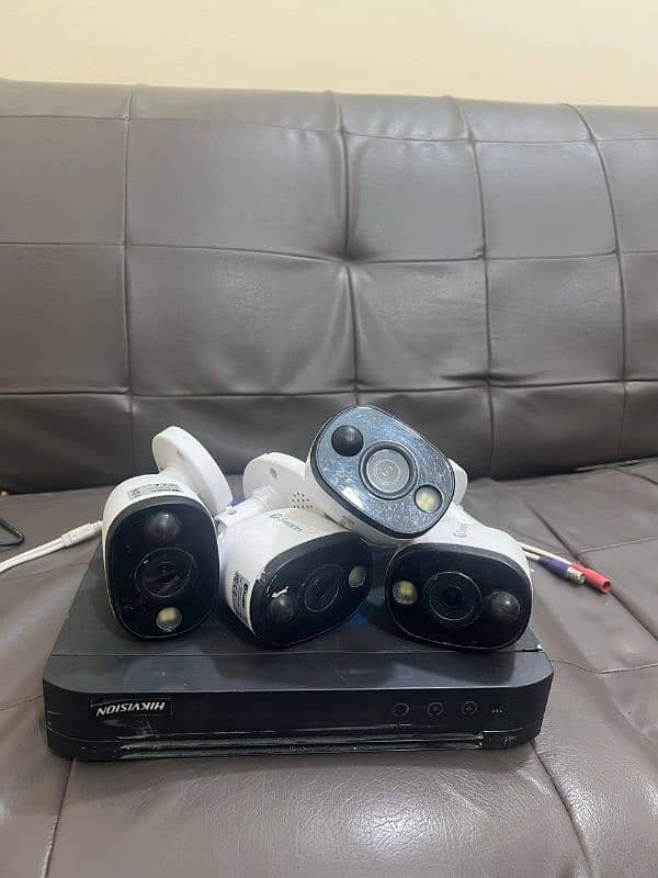 Hikvision 4ch DVR 8mp with 4 cameras 8mp swan 1