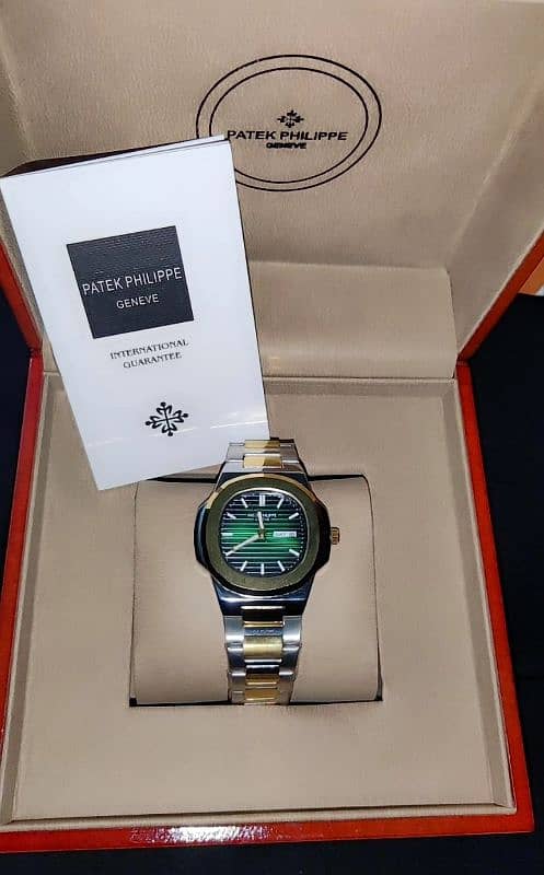 Patek Philippe watch with date and day addition. 0