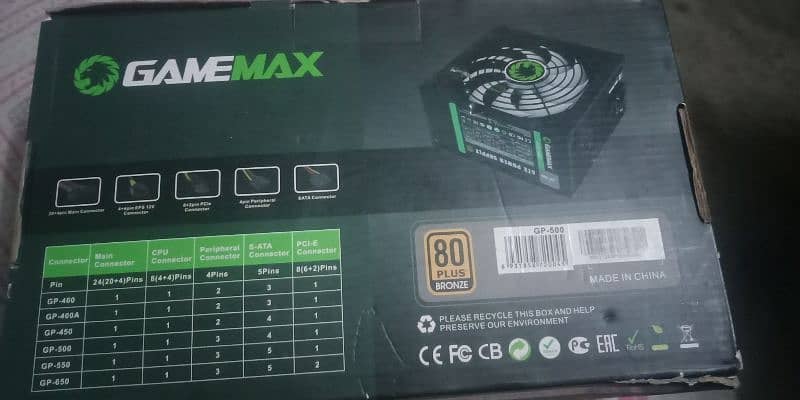 Gamemax power supply 500 W GP series 5