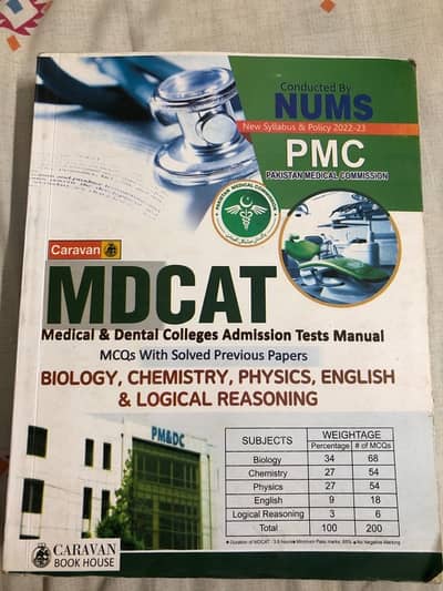 Caravan Mdcat book for medical and dental college preparation