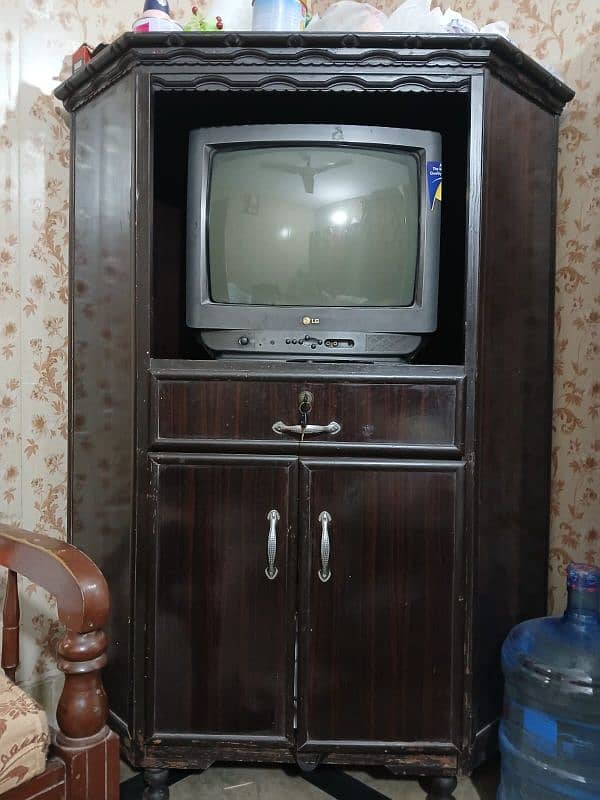 Corner TV Trolley with Drawer and Cabinet – Good Condition (8/10) 5