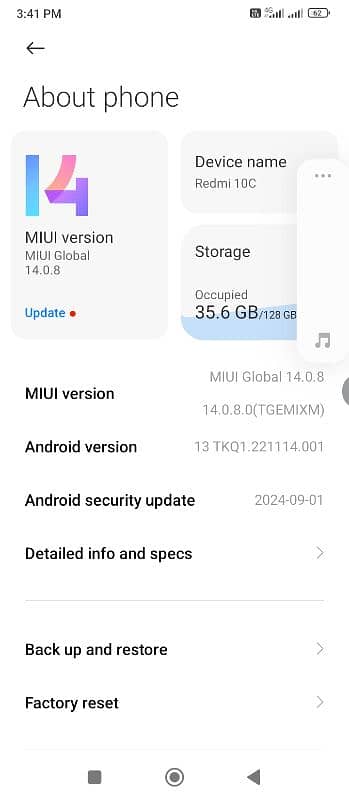 redmi 10c 4+2/128gb A1 condition 3