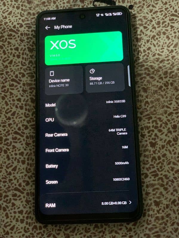 INFINIX NOTE30 8/256 10/10 0