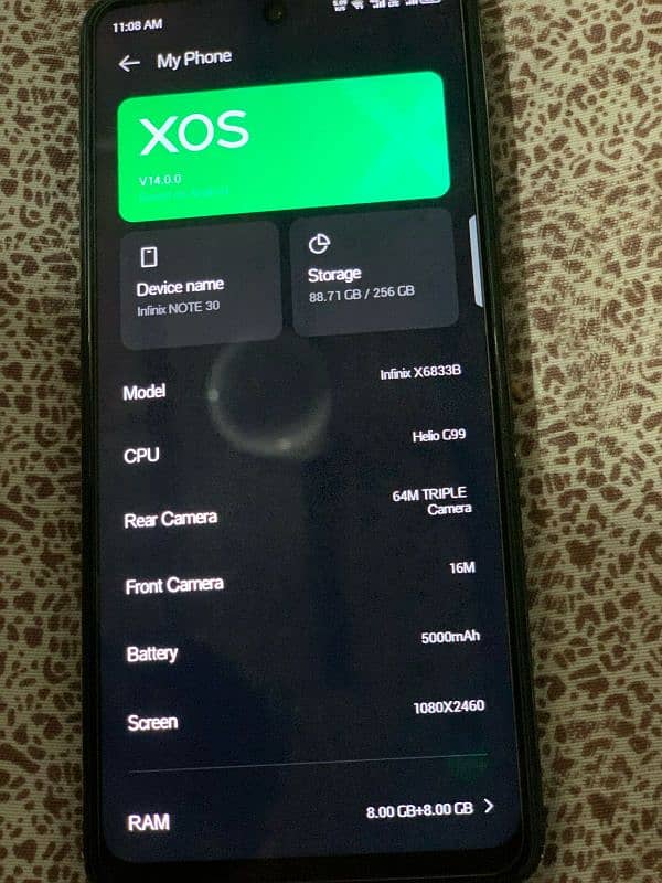 INFINIX NOTE30 8/256 10/10 3