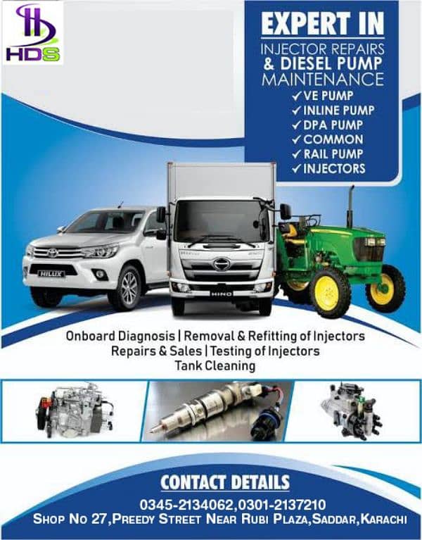 Diesel Injector Repair High Pressure Pump - Heavy Tractor Buses Cranes 0