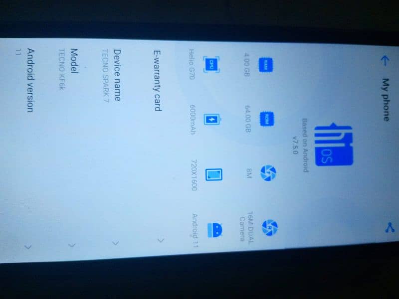 Tecno spark 7 finger ok 10 by 10 0