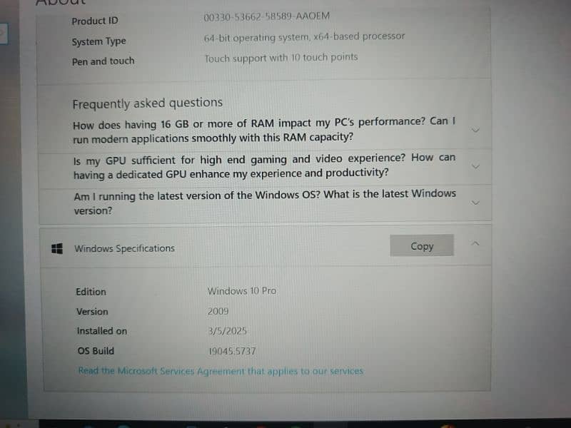 HP. i5 10th Generation G7 6