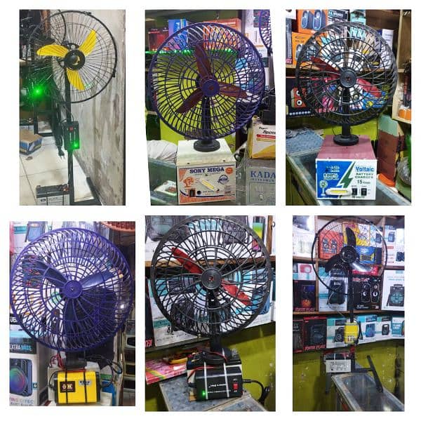 Charging Fan 12 Volt DC Fan Table Stand Fan Rechargeable Fans 0