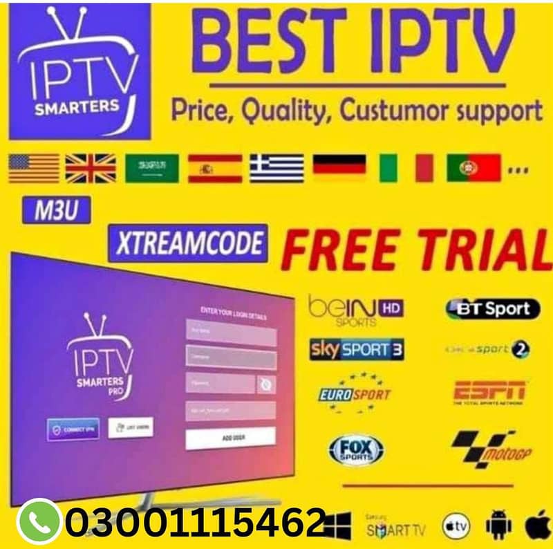 Iptv services for movies ,series and live c/03001115462 0