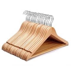 wooden hangers and plastic hangers