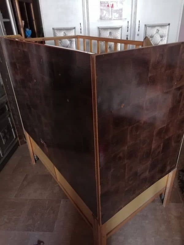 Bed with slider and wall mounted rack 5