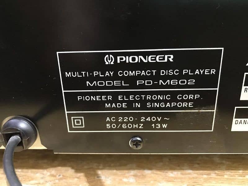 Speaker Cable/Wire (Monster), Pioneer PD-M602 CD Player, Dome Tweeters 8