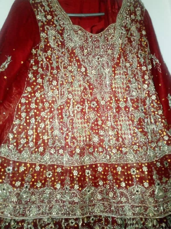 1 Time use 2024 Lehnga pure Kundan moti work Red clr 1