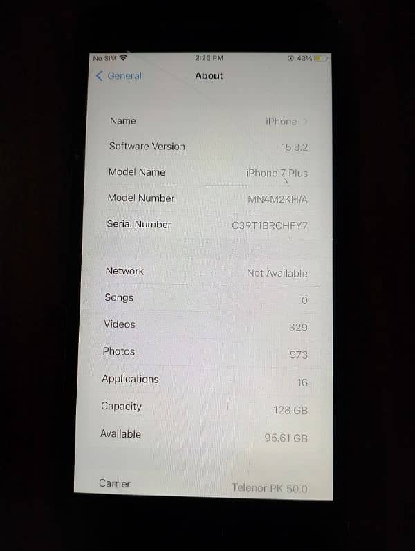 iPhone 7+ Non PTA Factory Unlock 3