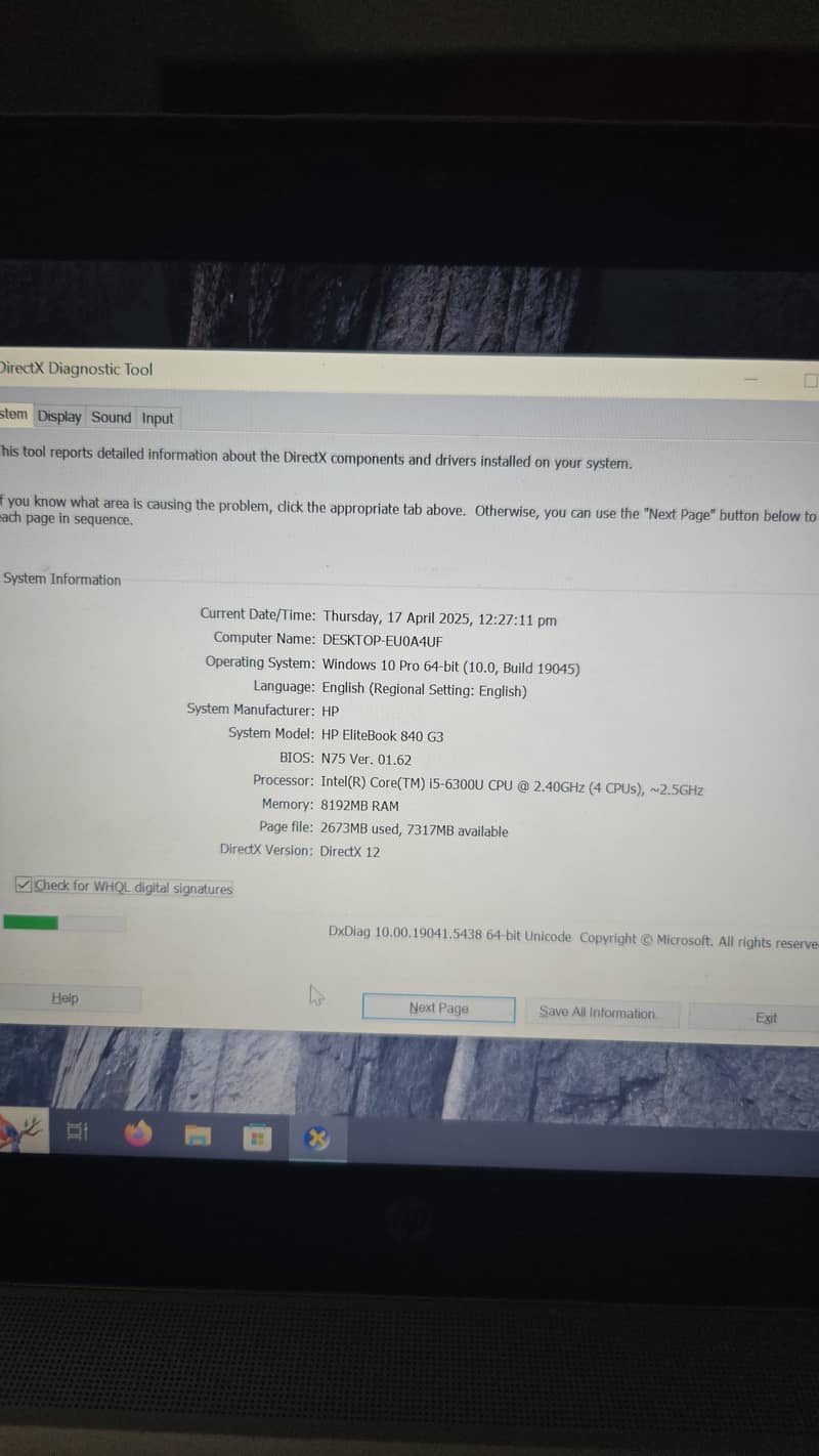 HP Elitebook 840 G3 I5 6th Gen 1
