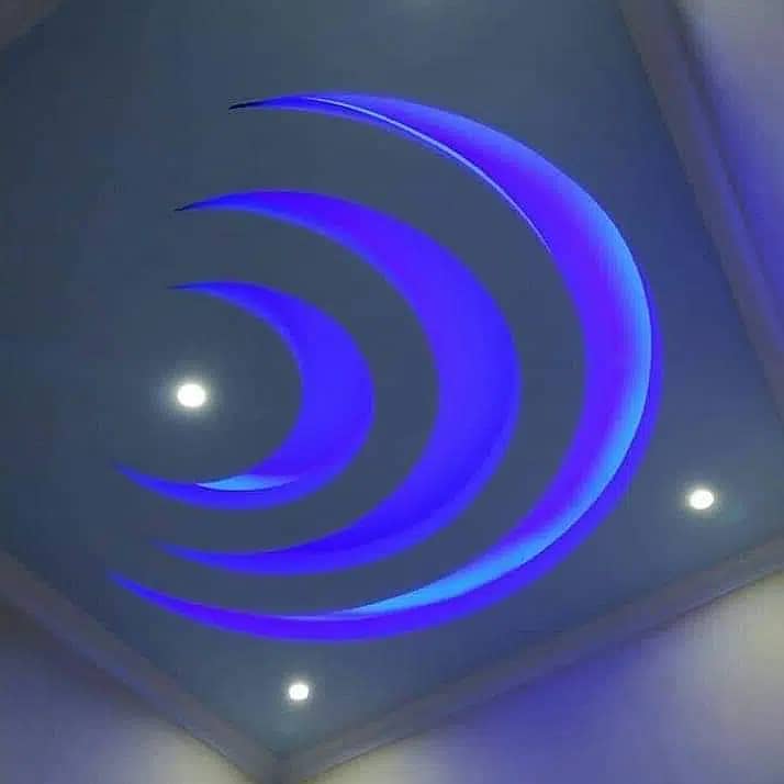 false ceiling new fancy designs, gypsum sheets 2 by 2, paint work 4