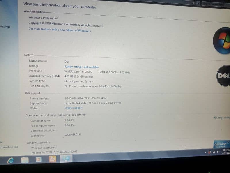 Dell latitude D620 Core (TM)°2  64 GB ssd laptop 1