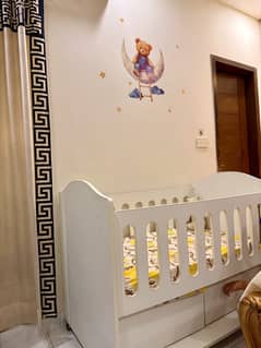 WOODEN BABY COT