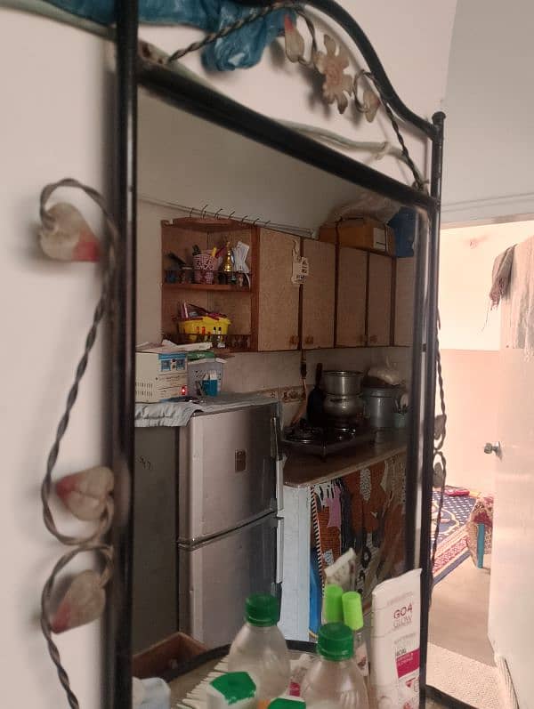 Iron wall mirror frame complete and urgent sale due to shifting 3