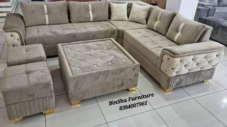 sofa set | L shape sofa | Wooden sofa | Velvet sofa | Luxury sofa 9
