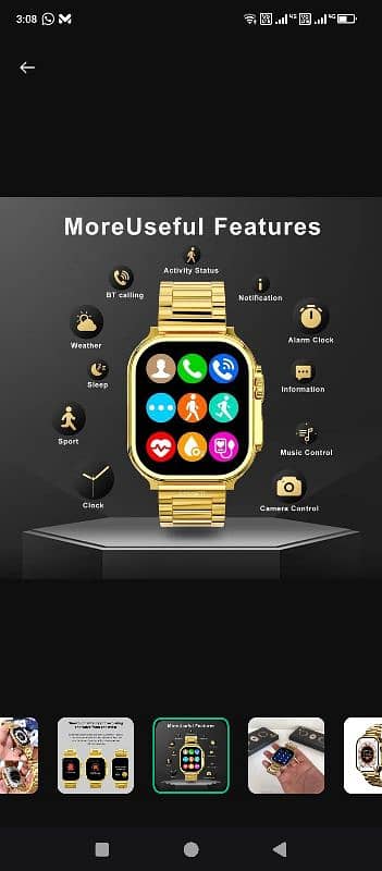 24k golden edition ultra smart watches for men 3