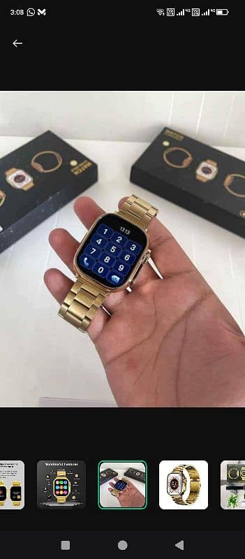 24k golden edition ultra smart watches for men 4