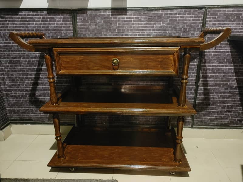 New wooden trolley. (Vintage type) 0