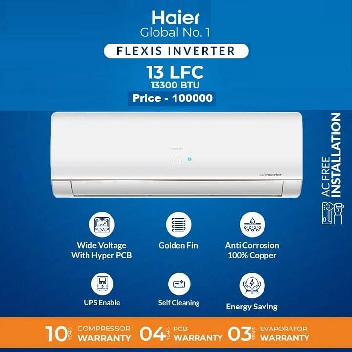 Haier AC DC Inverter (2025) All Models Are Available With Warranty 4