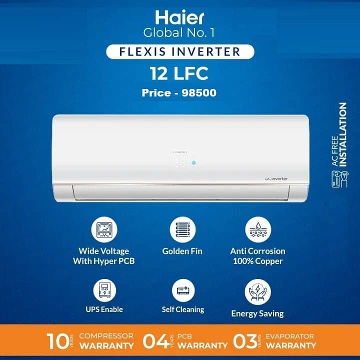Haier AC DC Inverter (2025) All Models Are Available With Warranty 7