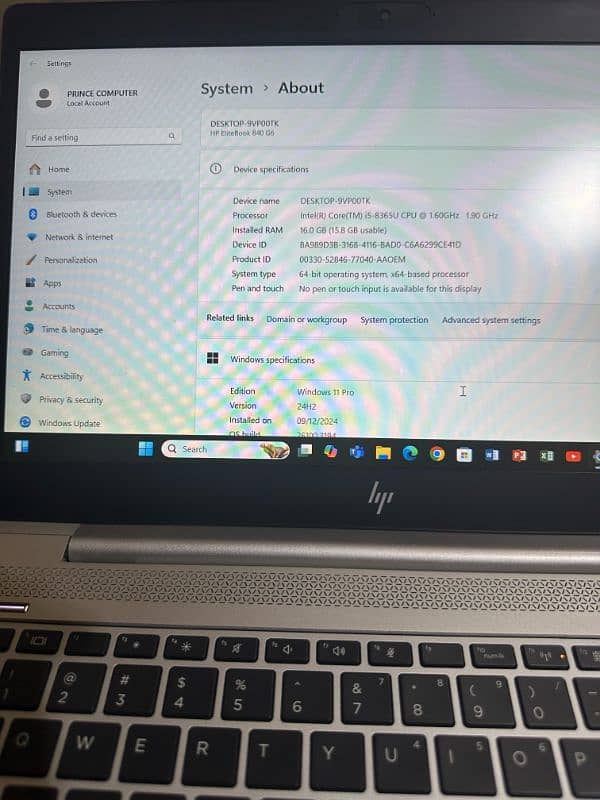 Corei5 8th generation hp 7