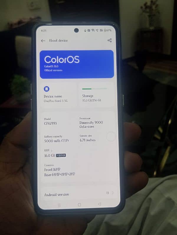Oneplus nord 3 5g Ace 2V -  RAM. 16gb +16gb  Storage 256 7