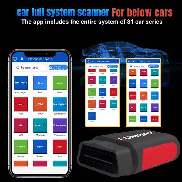 KONNWEI KDIAG MINI OBD2 Car Diagnostic Tool Lifetime Free Update 1