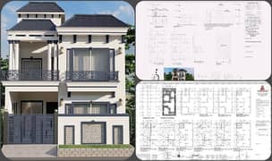 2D/3D,Interior & Exterior Design | Drawing,map,Naqsha,MEP,Submission