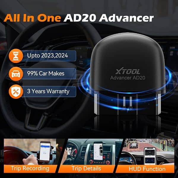 XTOOL Advancer AD20 Mini Bluetooth 5.0 OBD2 Scanner Car Diagnostic 3