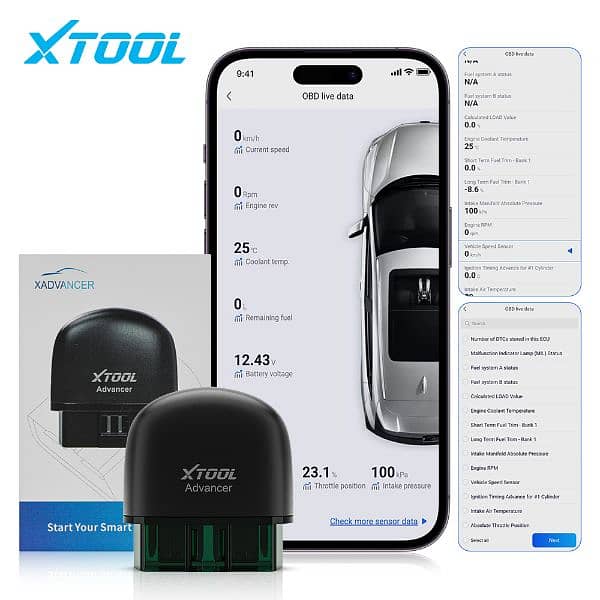 XTOOL Advancer AD20 Mini Bluetooth 5.0 OBD2 Scanner Car Diagnostic 6