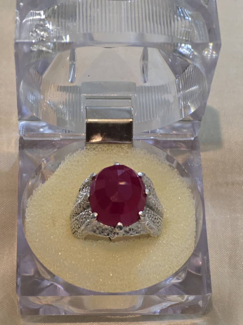 Ruby stone ring 16.9 cart 0