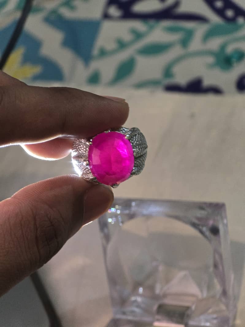 Ruby stone ring 16.9 cart 2