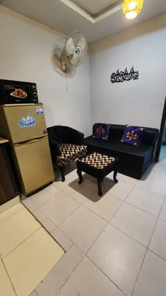 one bed room furnished apprmnet avilable for rent in E11/2 crown towerr