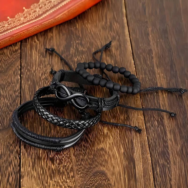 Faux Leather Braided Bracelets 4